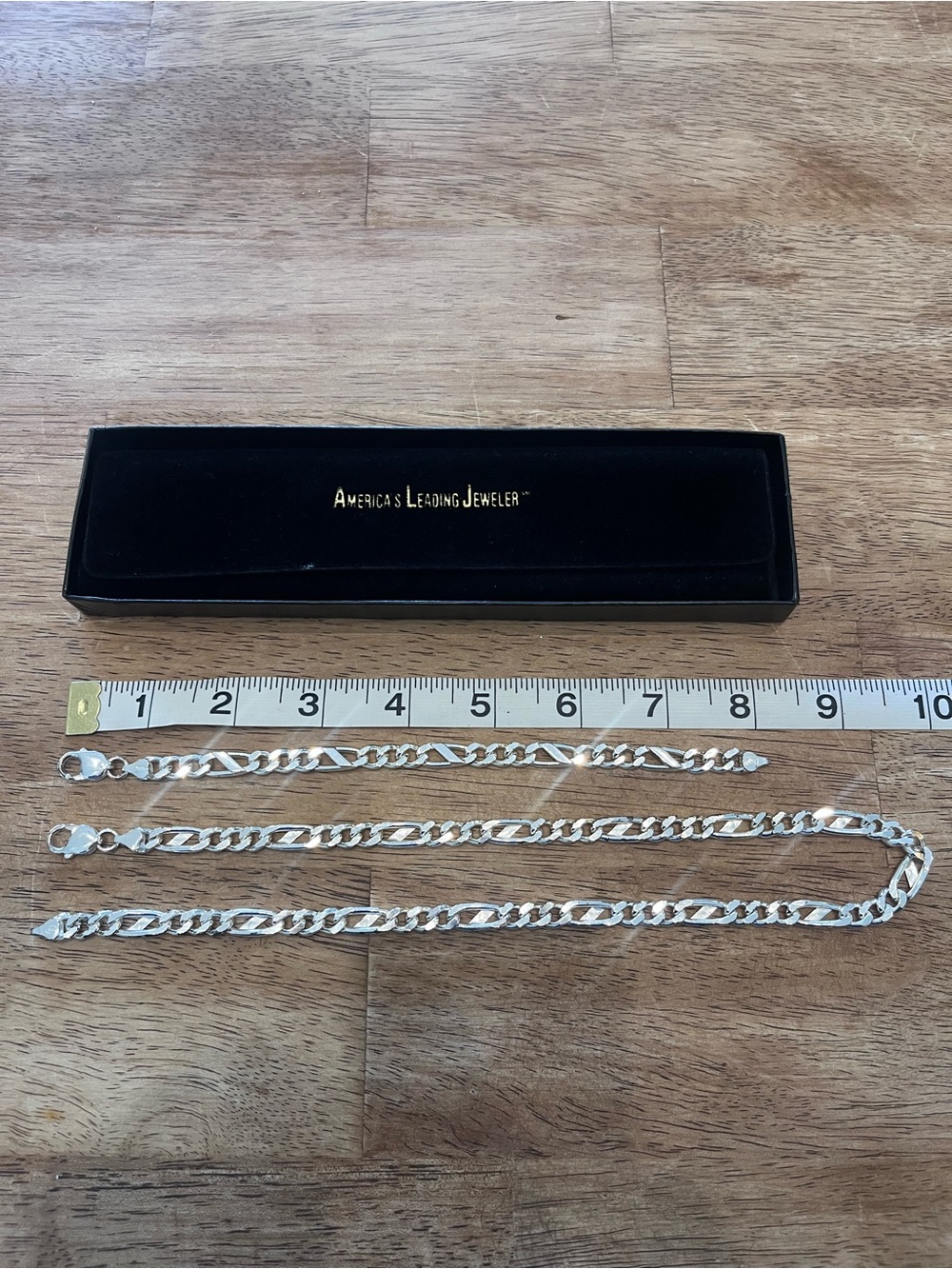 Vintage 90s Solid 925 Italy Figaro Chain Set - 70grams Pristine